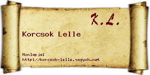 Korcsok Lelle névjegykártya